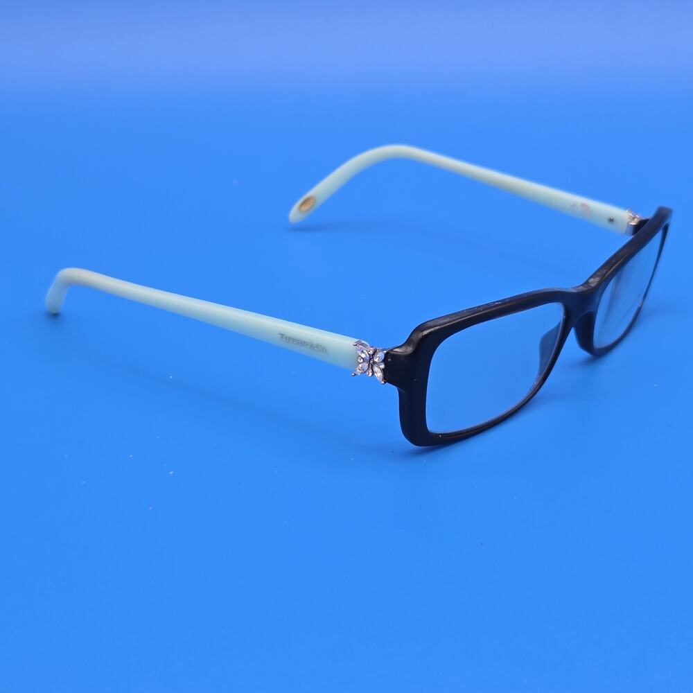 Tiffany & Co. Eyeglasses Frames Only TF 2091-B 8055 53-16-140 Blue Sides Italy - Picture 2 of 12